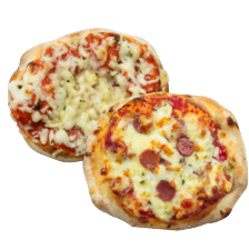 Pinsa margherita of salami